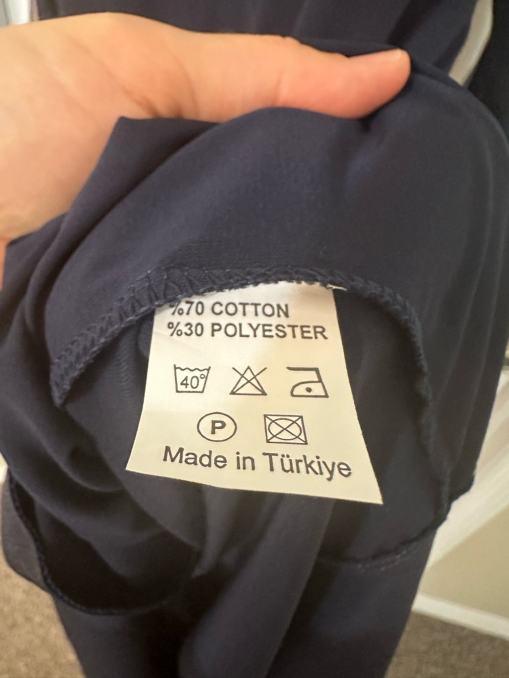 Moda Inci Turkish Navy Modest Maxi Dress Abaya US L  (EU 48) - Picture 7 of 9
